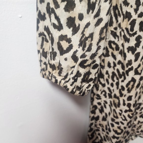J Crew Leopard Print Long Sleeve Dress LT NWOT #BL023 - Picture 3 of 9